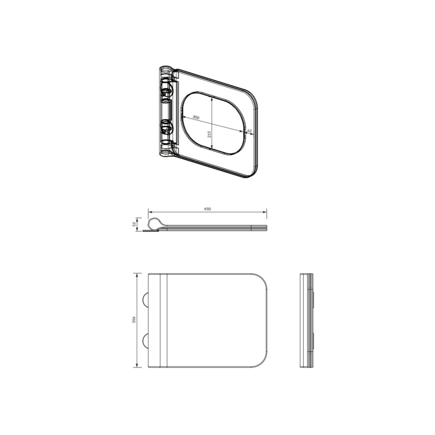 OMNIRES BOSTONDEBP - Tualeto dangtis SoftClose BOSTON duroplast/blizgūs balti