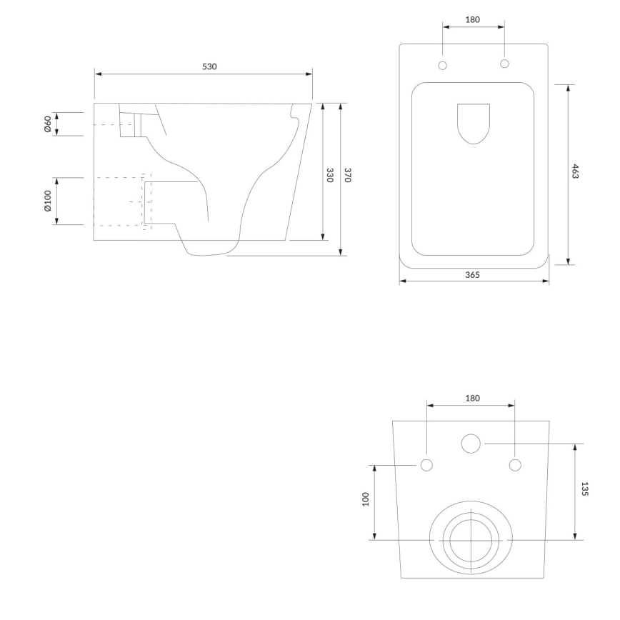 OMNIRES BOSTONMWBP - Pakabinamas klozetas su SoftClose sėdyne BOSTON keramika/blizgi balta