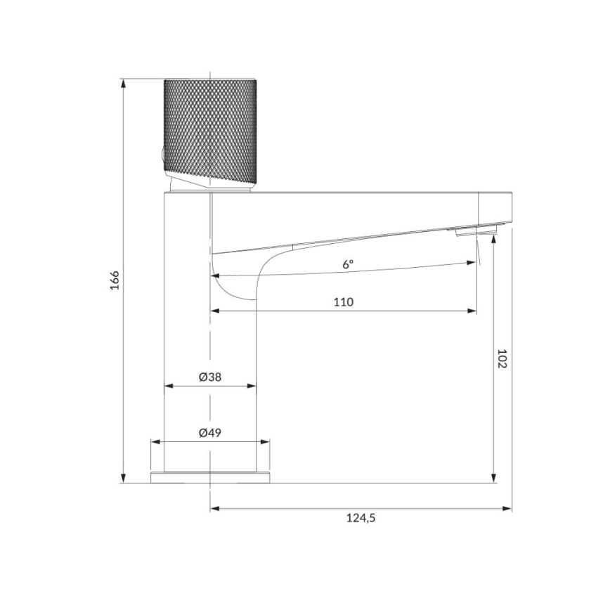 OMNIRES CT8010GLB - Praustuvo čiaupas CONTOUR 16,6 cm grindys auksas