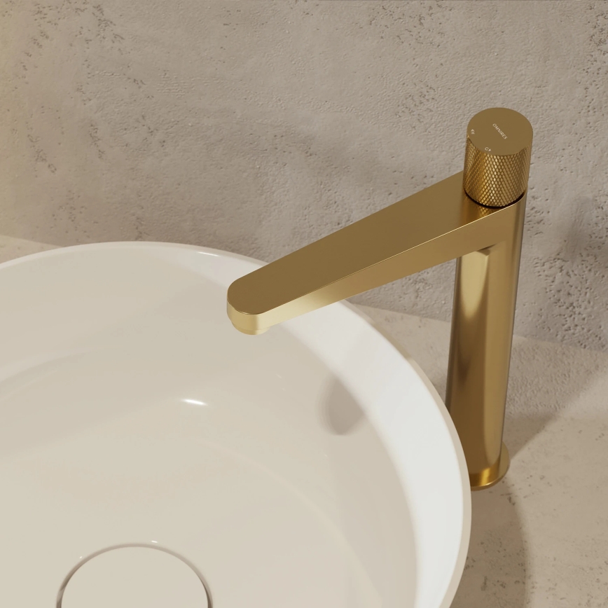 OMNIRES CT8012GLB - Praustuvo čiaupas CONTOUR 31,2 cm grindys auksas