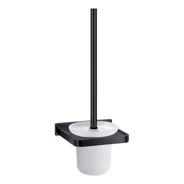OMNIRES DA70620BL - Sieninė WC šepetys DARLING pusiau matinė juoda