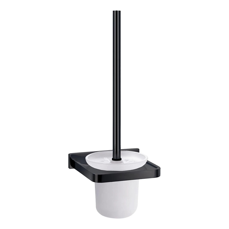 OMNIRES DA70620BL - Sieninė WC šepetys DARLING pusiau matinė juoda