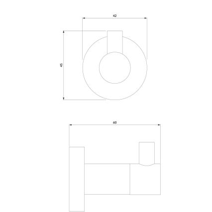OMNIRES MP60110BL - Sieninis kabliukas MODERN PROJECT matinė juoda