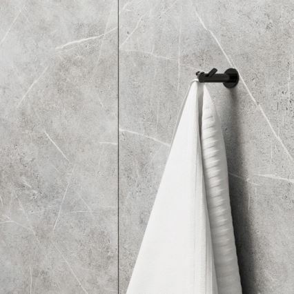 OMNIRES MP60120BL - Sieninis kabliukas MODERN PROJECT matinė juoda