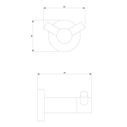 OMNIRES MP60120BL - Sieninis kabliukas MODERN PROJECT matinė juoda