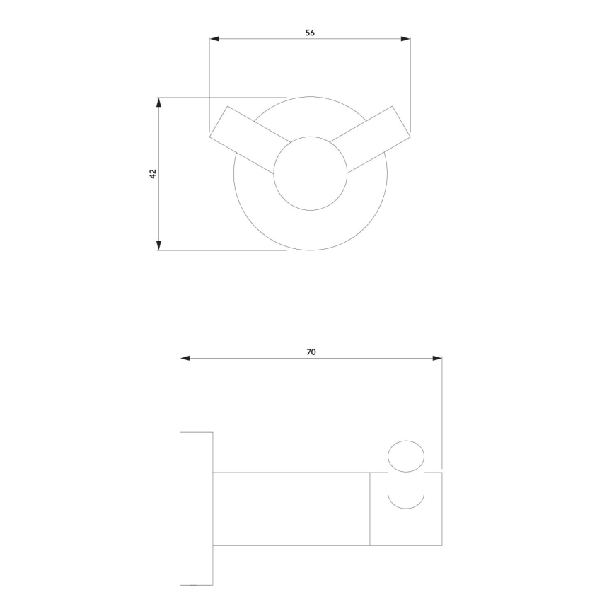 OMNIRES MP60120BL - Sieninis kabliukas MODERN PROJECT matinė juoda