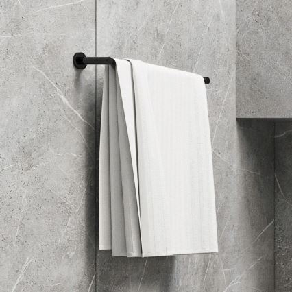 OMNIRES MP60214BL - Sieninė rankšluosčių kabykla MODERN PROJECT 40 cm matinė juoda