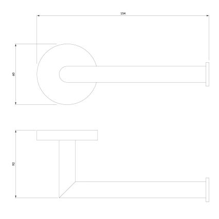 OMNIRES MP60510BL - Tualeto popieriaus laikiklis MODERN PROJECT matinė juoda