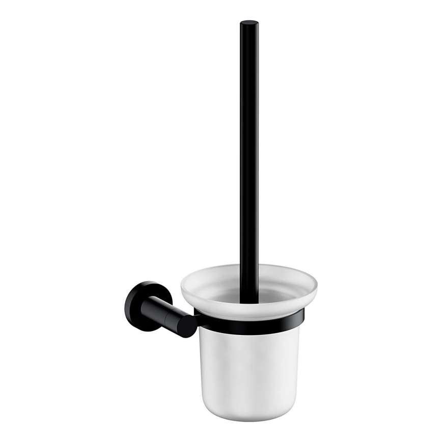 OMNIRES MP60620BL - Sieninis tualeto šepetys MODERN PROJECT matinė juoda