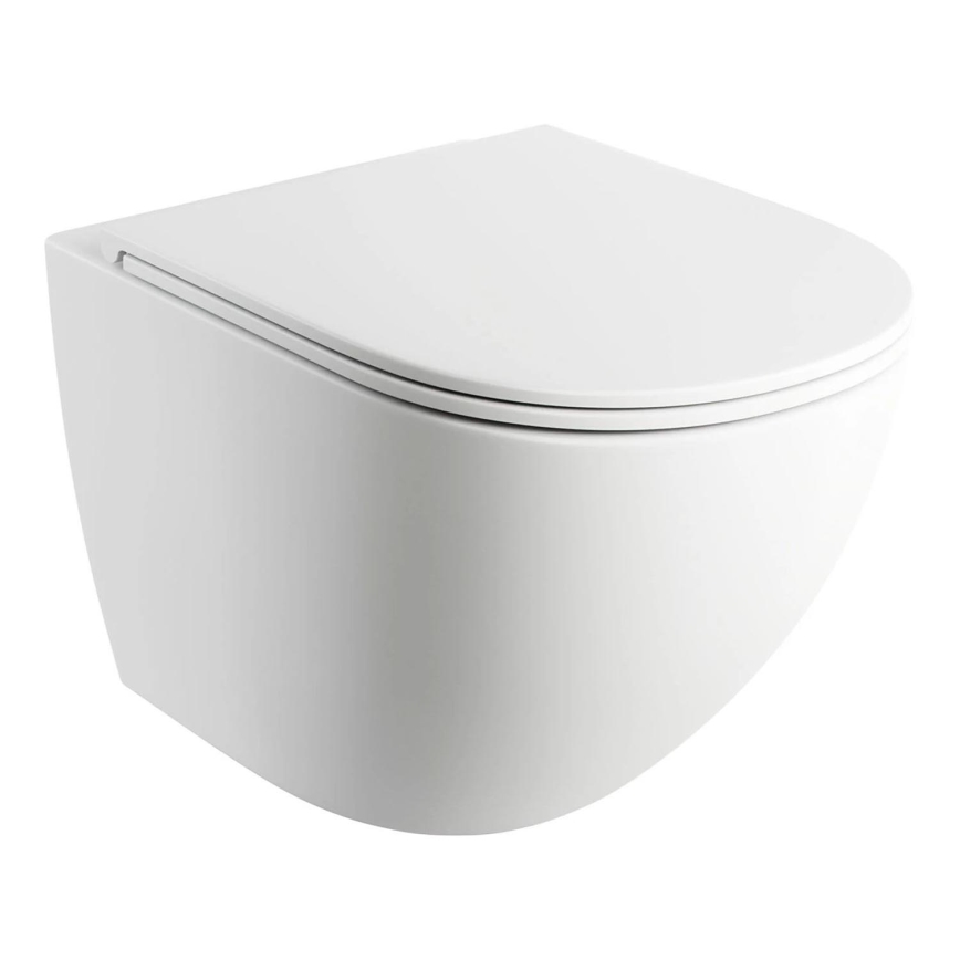 OMNIRES OTTAWAMWBM - Pakabinamas WC su SoftClose dangčiu OTTAWA keramika/matinė balta