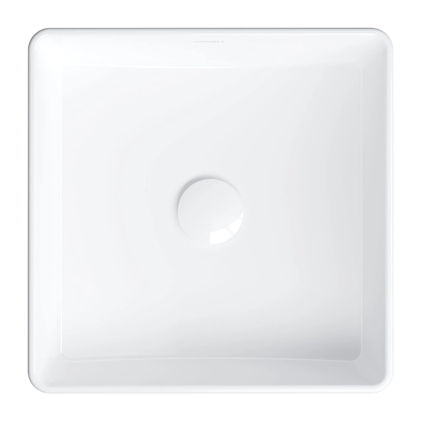OMNIRES PASADENA360BP - stalviršinis praustuvas PASADENA 36x36 cm keramika/blizgi balta