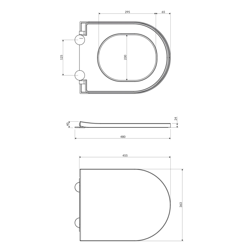 OMNIRES TAMPADEBP - Tualeto dangtis SoftClose TAMPA duroplast/blizgūs balti