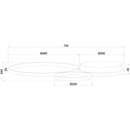 Ondaluce - dimeriu reguliuojamas LED sieninis šviestuvas POIS LED/42W/230V sidabrinis