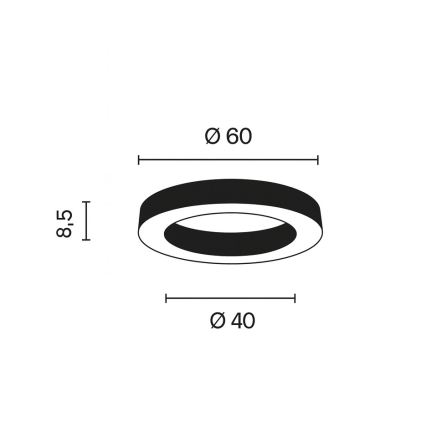 Ondaluce - Dimeriuojamas LED lubinis šviestuvas GLOBUS LED/40W/230V 3000/4000K Ø 60 cm auksinis