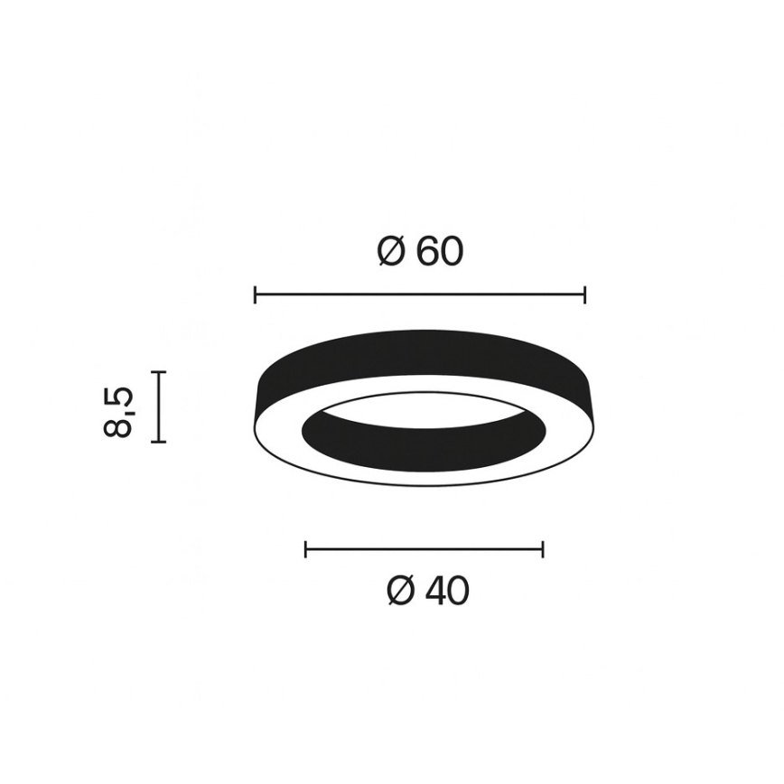 Ondaluce - Dimeriuojamas LED lubinis šviestuvas GLOBUS LED/40W/230V 3000/4000K Ø 60 cm auksinis