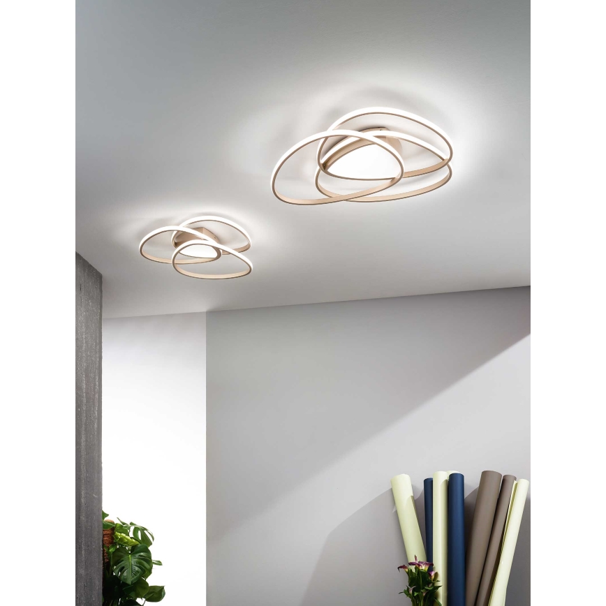 Ondaluce - dimeriuojamas LED lubinis šviestuvas ROSE LED/70W/230V 63x67 cm auksinis