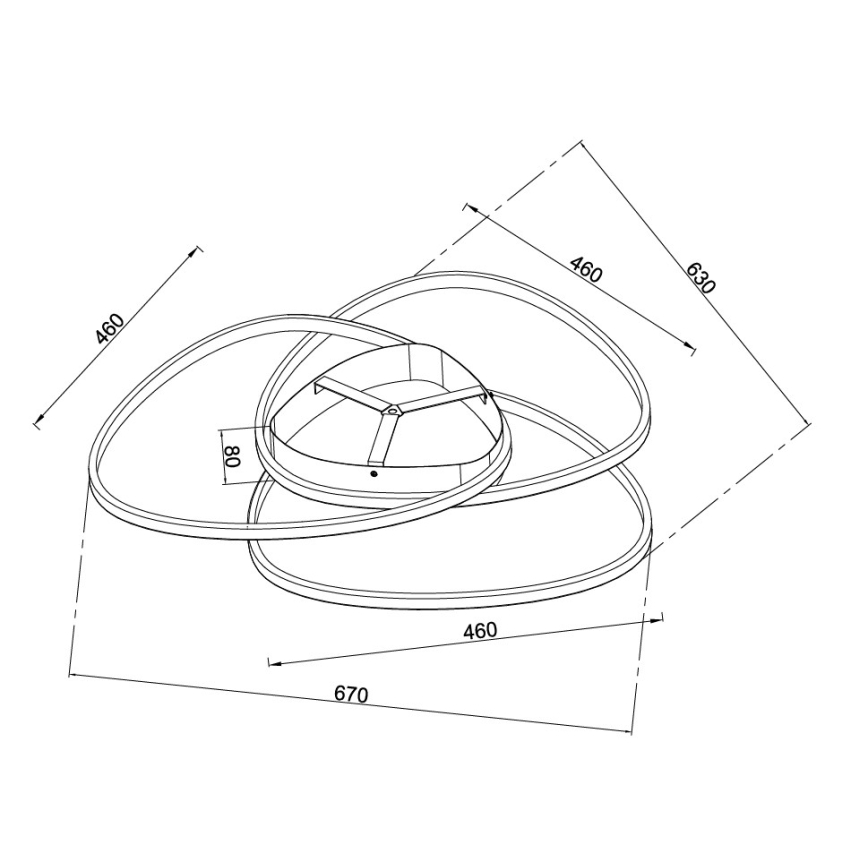 Ondaluce - dimeriuojamas LED lubinis šviestuvas ROSE LED/70W/230V auksinis