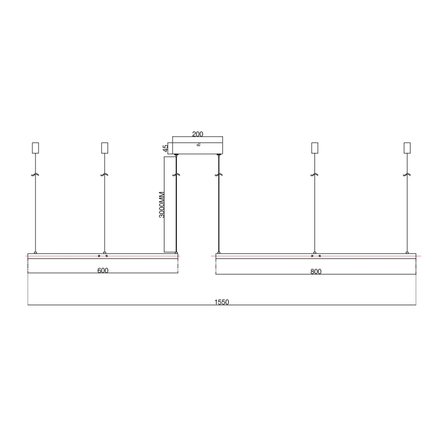 Ondaluce - Reguliuojama LED liustra ant laido SOEL LED/28W/230V + LED/38W + LED/47W Ø 100/80/60 cm balta