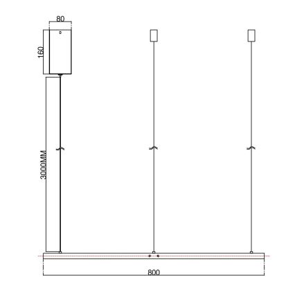 Ondaluce - dimeriuojamas LED pakabinamas šviestuvas SOEL LED/38W/230V 3000/4000K skersmuo 80 cm baltas