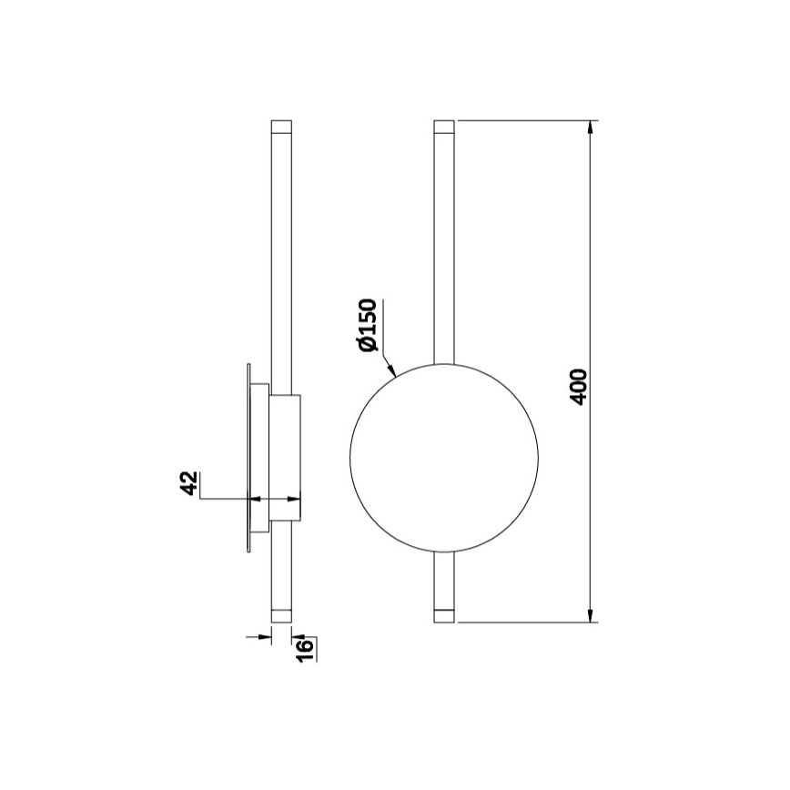 Ondaluce - dimeriuojamas LED sieninis šviestuvas JAMES LED/16W/230V auksinis