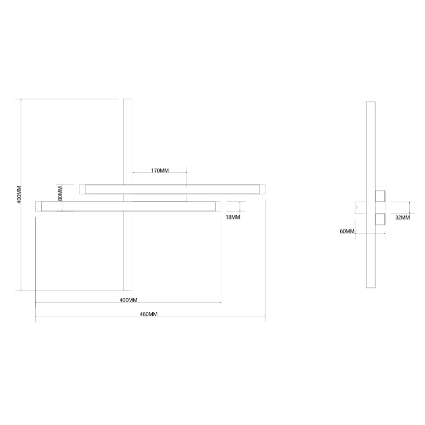 Ondaluce - dimeriuojamas LED sieninis šviestuvas MOVIDA LED/20W/230V auksinis