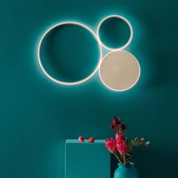 Ondaluce - dimeriuojamas LED sieninis šviestuvas POIS LED/42W/230V auksinis