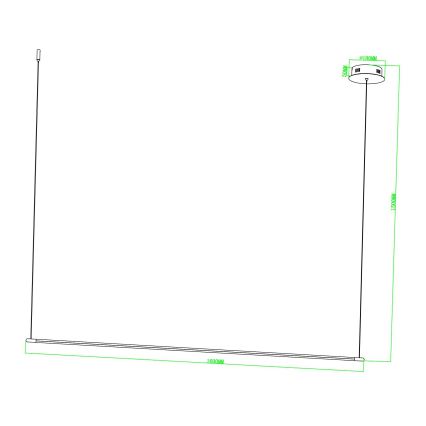 Ondaluce - dimeriuojamas pakabinamas šviestuvas ant laido GENIUS LED/28W/230V juodas