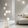Ondaluce - Grindinė lempa JEWEL 6xE14/10W/230V 166 cm auksinė/balta