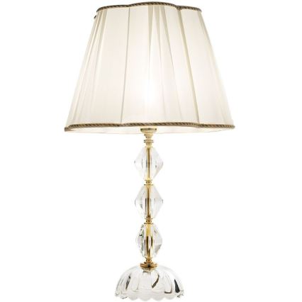 Ondaluce - Krištolinė stalo lempa BRIGIDA 1xE27/15W/230V kreminė/skaidri