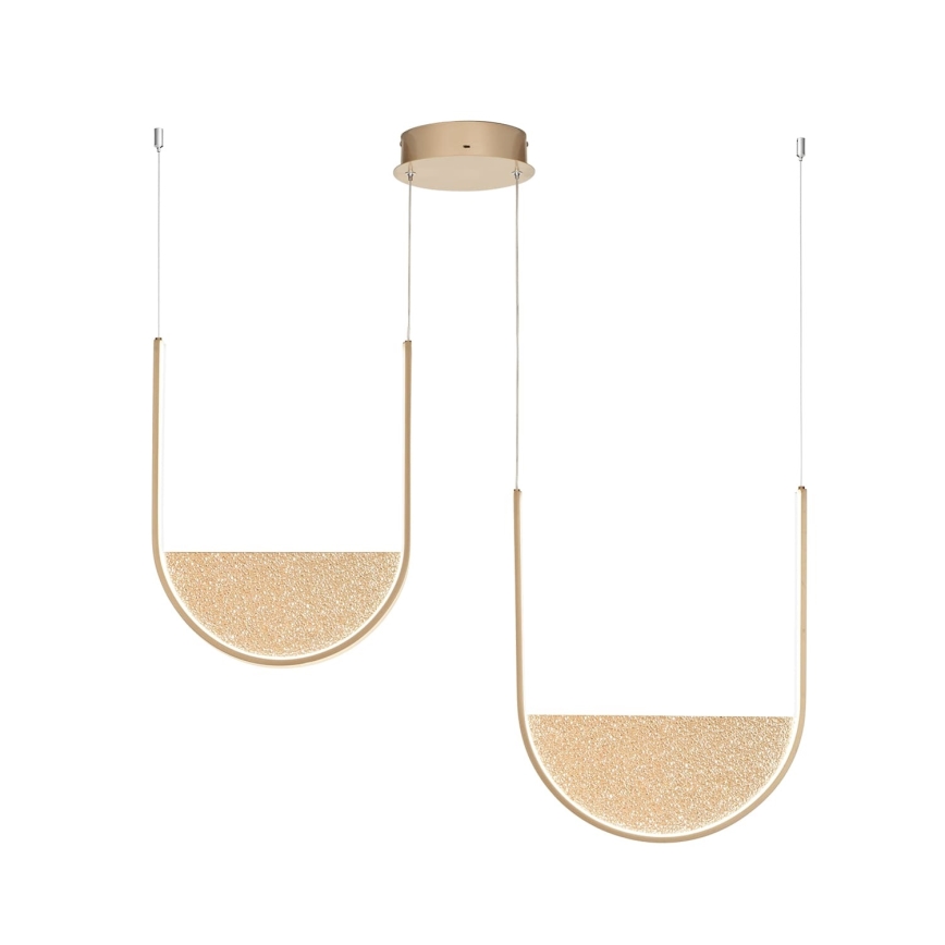 Ondaluce - LED dimeriuojama pakabinama liustra ant laido LOTUS LED/55W/230V auksinė