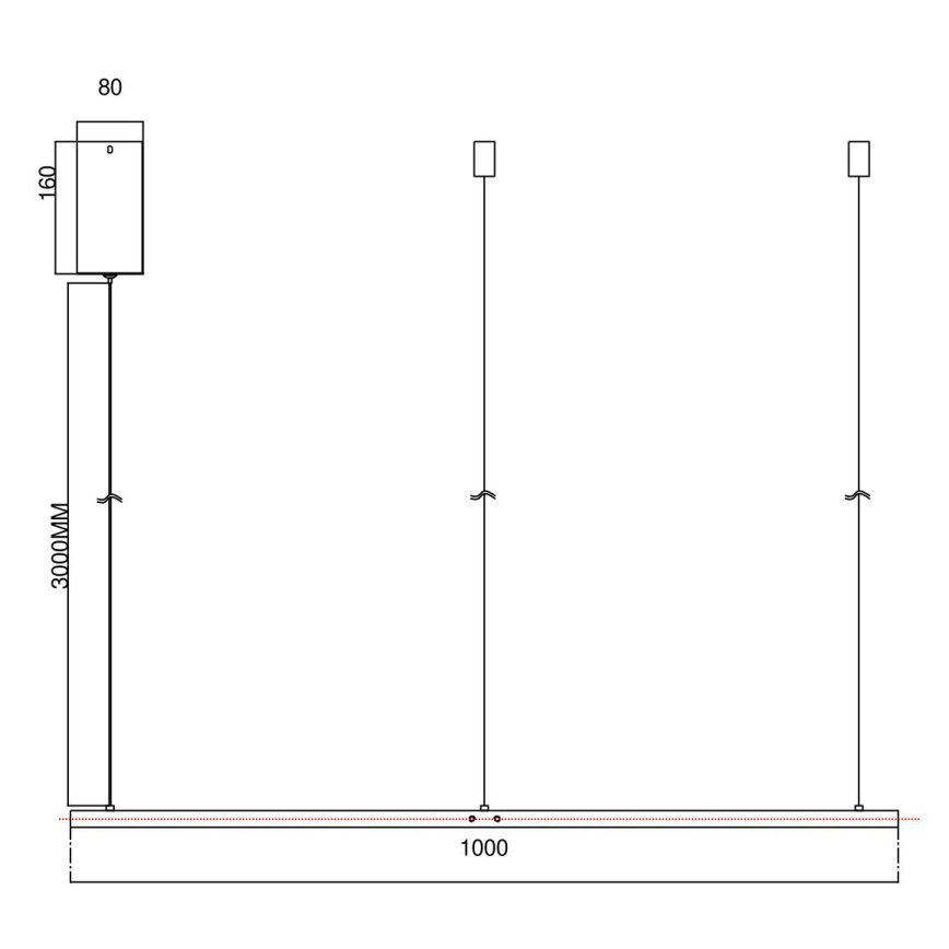 Ondaluce - LED dimeriuojama pakabinama liustra SOEL LED/47W/230V, skersmuo 100 cm, aukso spalvos