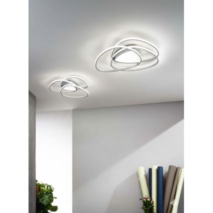 Ondaluce - LED dimeriuojamas lubų šviestuvas ROSE LED/60W/230V 50x54 cm sidabrinis