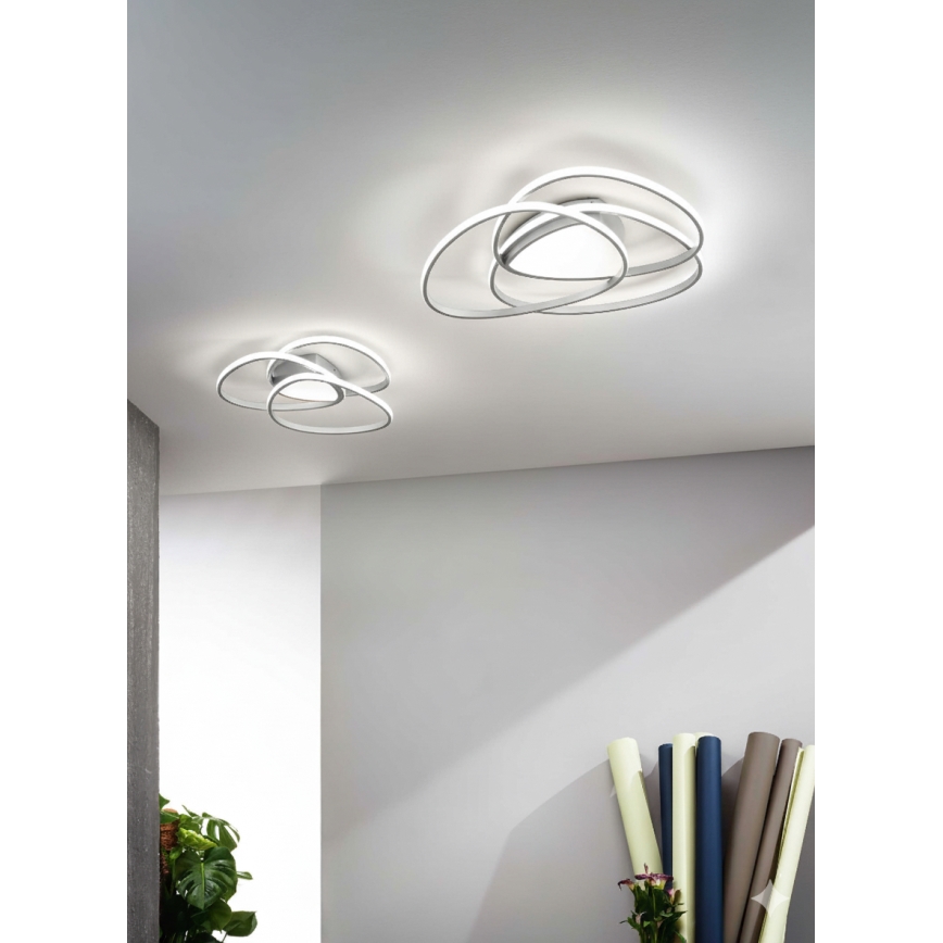 Ondaluce - LED dimeriuojamas lubų šviestuvas ROSE LED/60W/230V 50x54 cm sidabrinis