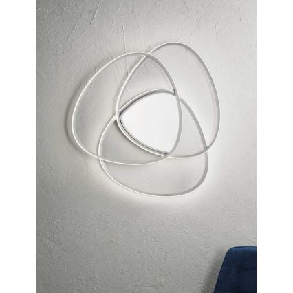 Ondaluce - LED dimeriuojamas lubų šviestuvas ROSE LED/60W/230V 50x54 cm sidabrinis