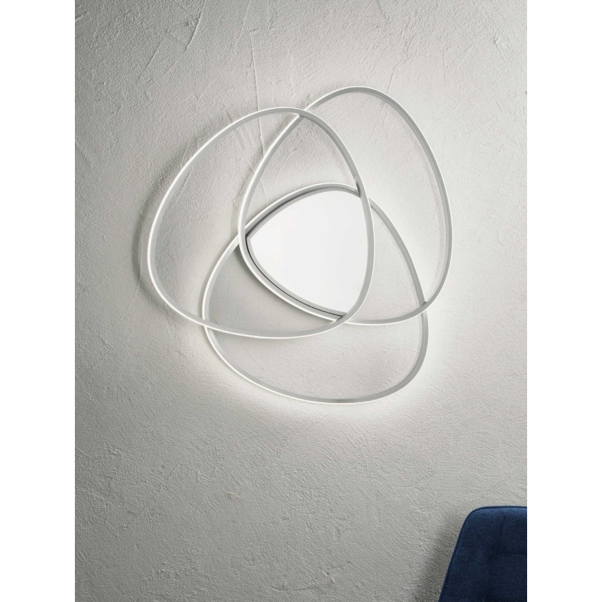 Ondaluce - LED dimeriuojamas lubų šviestuvas ROSE LED/60W/230V 50x54 cm sidabrinis