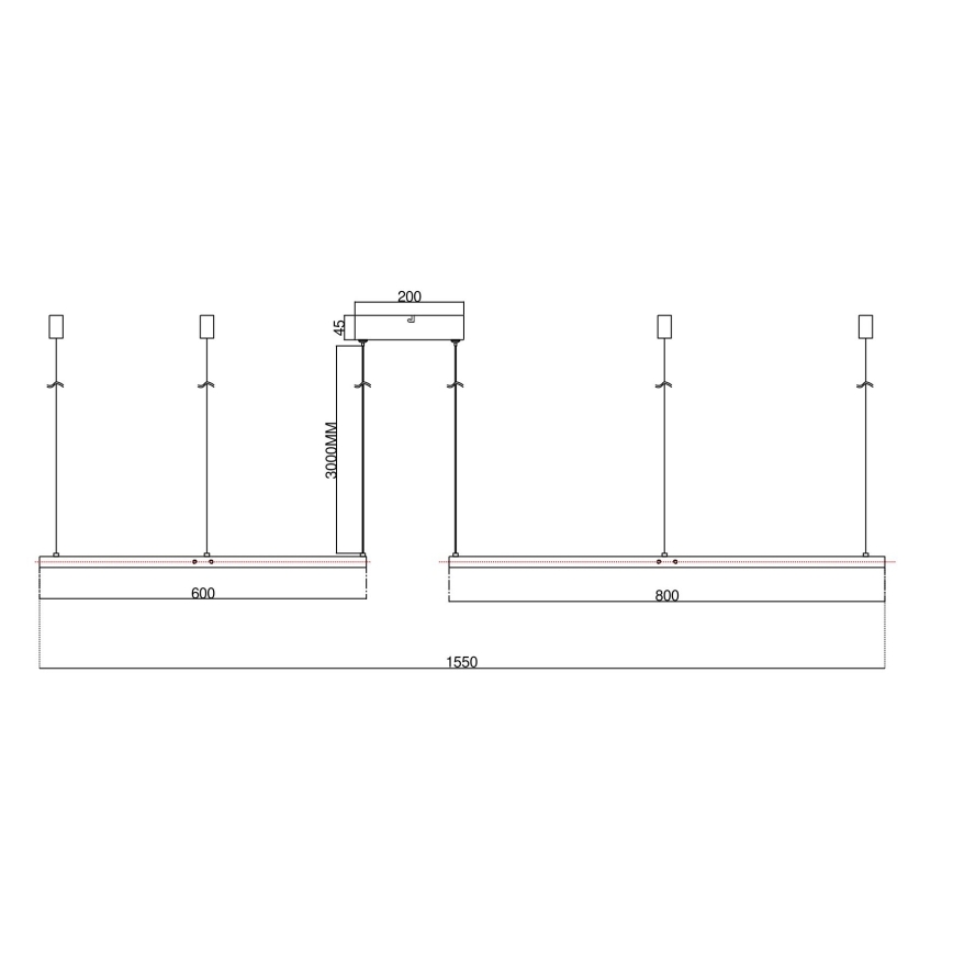 Ondaluce - dimeriuojamas LED pakabinamas šviestuvas ant laido SOEL LED/28W/230V + LED/38W pr. 80/60 cm auksinis