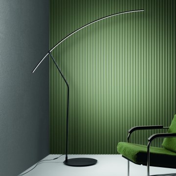 Ondaluce - LED reguliuojamo ryškumo grindinė lempa FOLAGA LED/30W/230V juoda