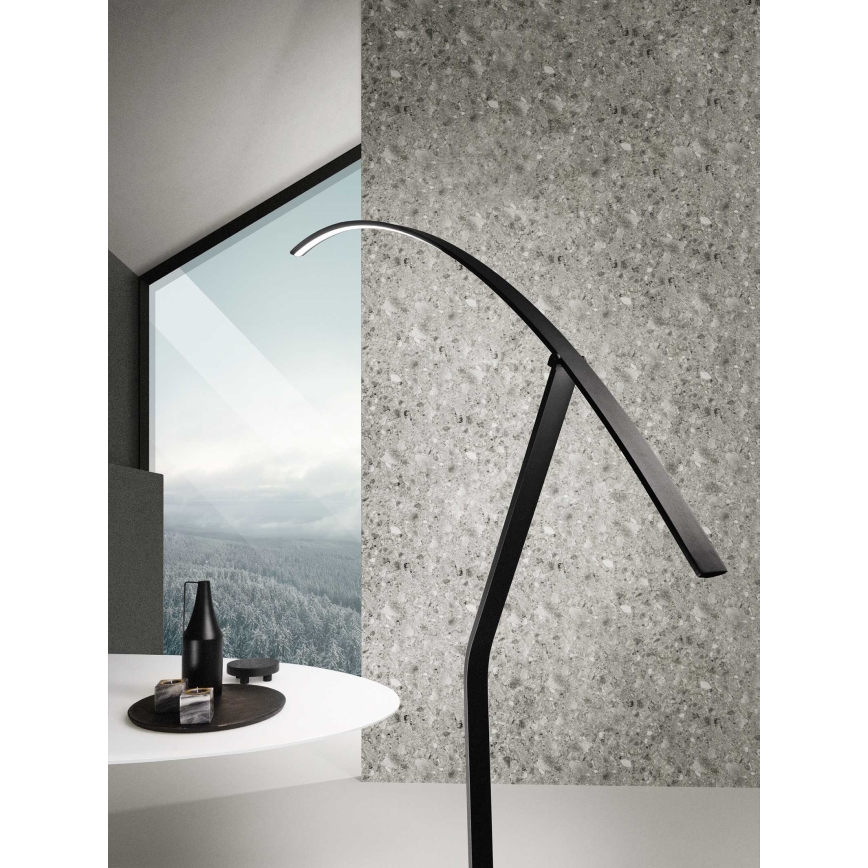 Ondaluce - LED reguliuojamo ryškumo grindinė lempa FOLAGA LED/30W/230V juoda