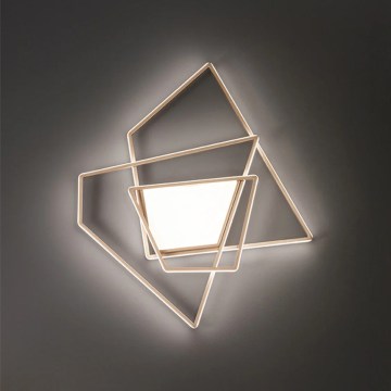 Ondaluce - LED reguliuojamo ryškumo lubinis šviestuvas GALAXY LED/90W/230V 71x84 cm auksinis