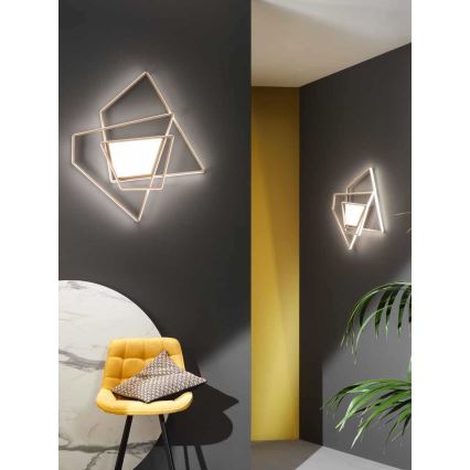 Ondaluce - LED reguliuojamo ryškumo lubinis šviestuvas GALAXY LED/90W/230V 71x84 cm auksinis