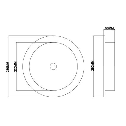 Ondaluce - LED sieninis šviestuvas JOKEY LED/10W/230V auksinis/skaidrus