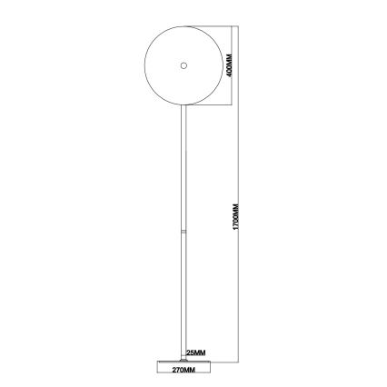 Ondaluce - LED toršeras JOKEY LED/15W/230V, reguliuojamo ryškumo, dūminė smėlinė