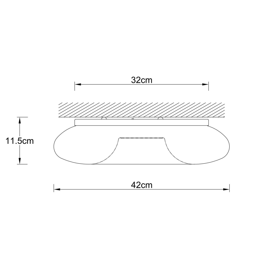 Ondaluce - Lubinis šviestuvas DODI 3xE27/15W/230V skersmuo 42 cm, balta
