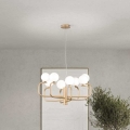 Ondaluce - Pakabinama liustra JEPPY 8xG9/7W/230V skersm. 78,5 cm auksinė/balta