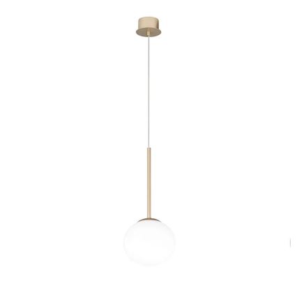 Ondaluce - Pakabinama liustra su kabeliu JEWEL 1xE14/10W/230V Ø 17 cm auksinė/balta