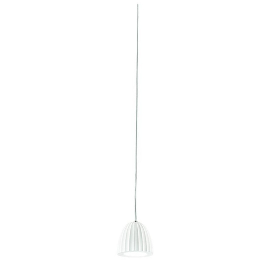 Ondaluce - Pakabinamas šviestuvas ant laido CONCRETE 1xGU10/7,5W/230V skersm. 10,5 cm betonas/balta