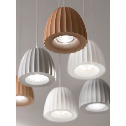 Ondaluce - pakabinamas šviestuvas ant laido CONCRETE 1xGU10/7,5W/230V, skersmuo 10,5 cm, betonas/pilka