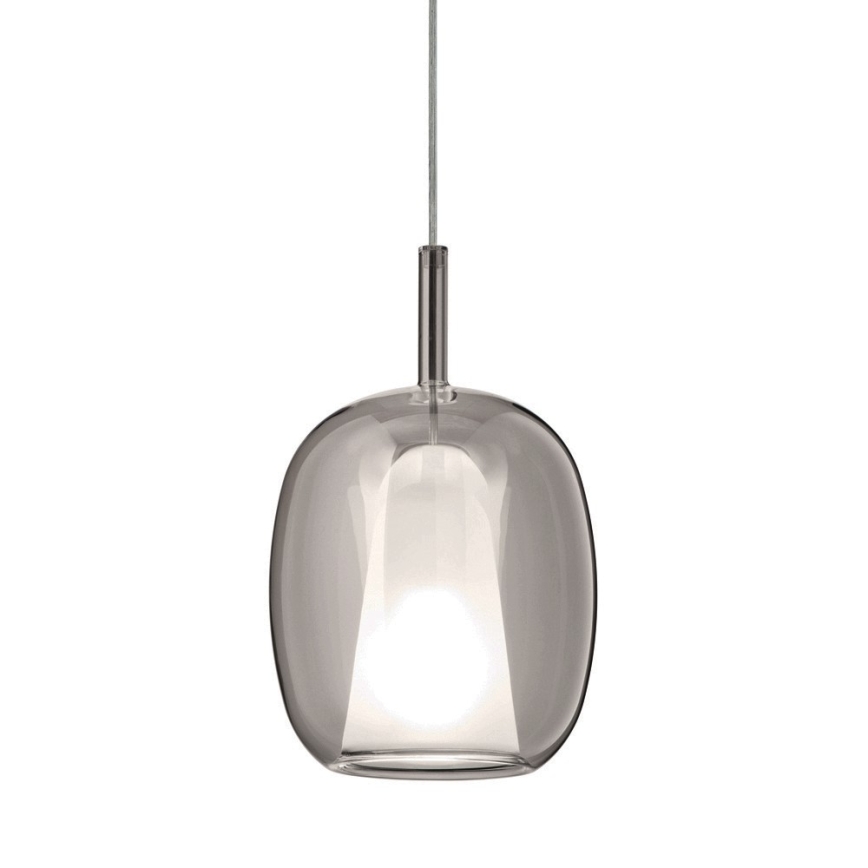 Ondaluce - Pakabinamas šviestuvas ant laido THELMA 1xE27/15W/230V skersm. 19,5 cm juoda/dūminė pilka
