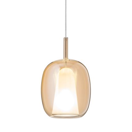 Ondaluce - Pakabinamas šviestuvas ant laido THELMA 1xE27/15W/230V skersmuo 19,5 cm auksinė/dūminė smėlinė