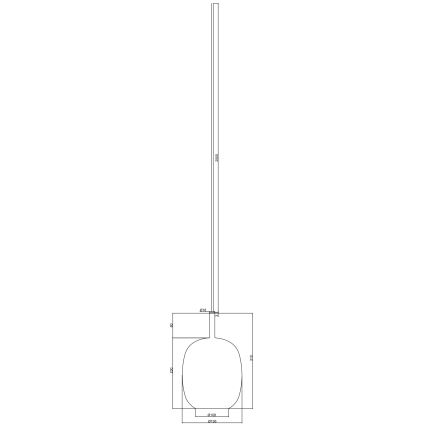 Ondaluce - Pakabinamas šviestuvas ant laido THELMA 1xE27/15W/230V skersmuo 19,5 cm auksinė/dūminė smėlinė